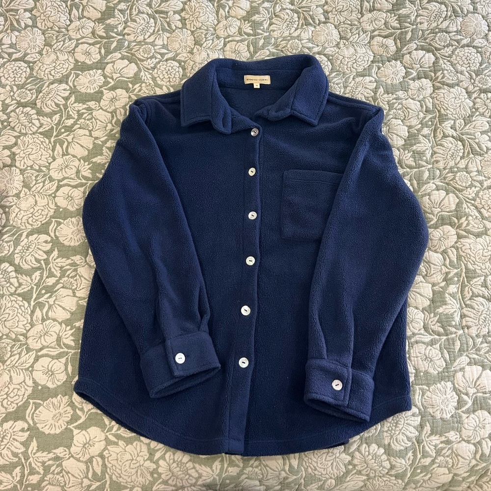 Beyond Yoga x Donni Dark Blue Button Down Shirt